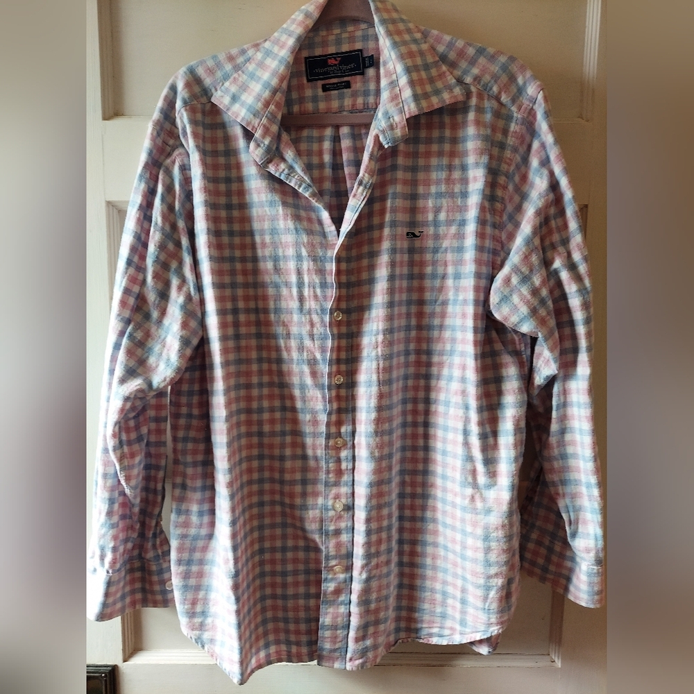 Vineyard Vines Vintage Men's Pastel Plaid Shirt